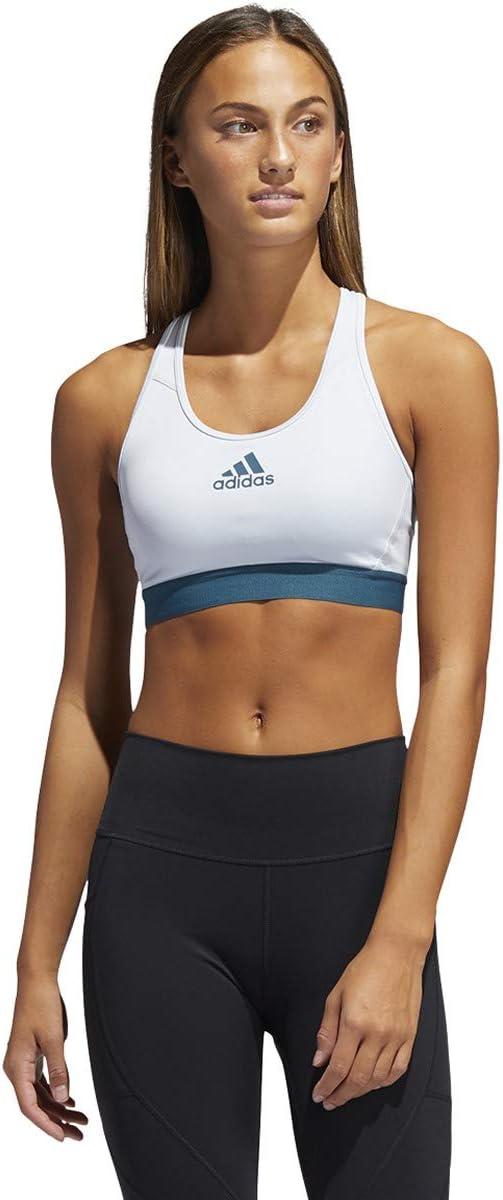 imageadidas Womens Medium Suppor Racer Back Dont Rest Alphaskin Padded Bra W Removable PadsHalo BlueWild Teal