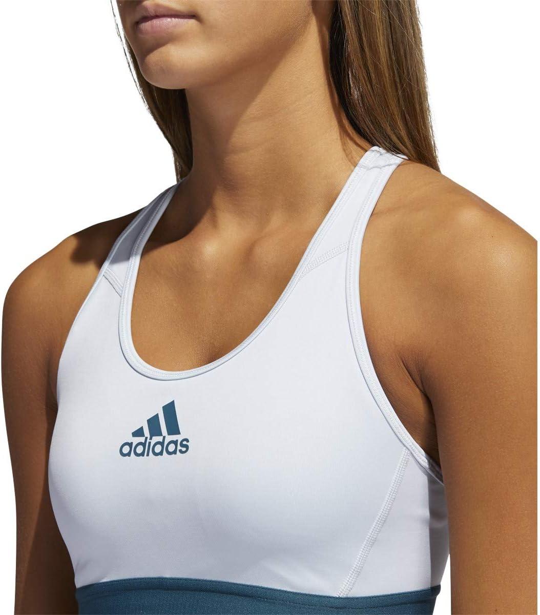 imageadidas Womens Medium Suppor Racer Back Dont Rest Alphaskin Padded Bra W Removable PadsHalo BlueWild Teal