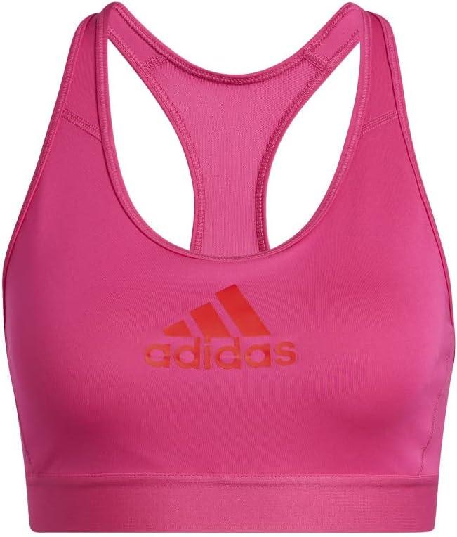 imageadidas Womens Medium Suppor Racer Back Dont Rest Alphaskin Padded Bra W Removable PadsTeam Real MagentaVivid Red