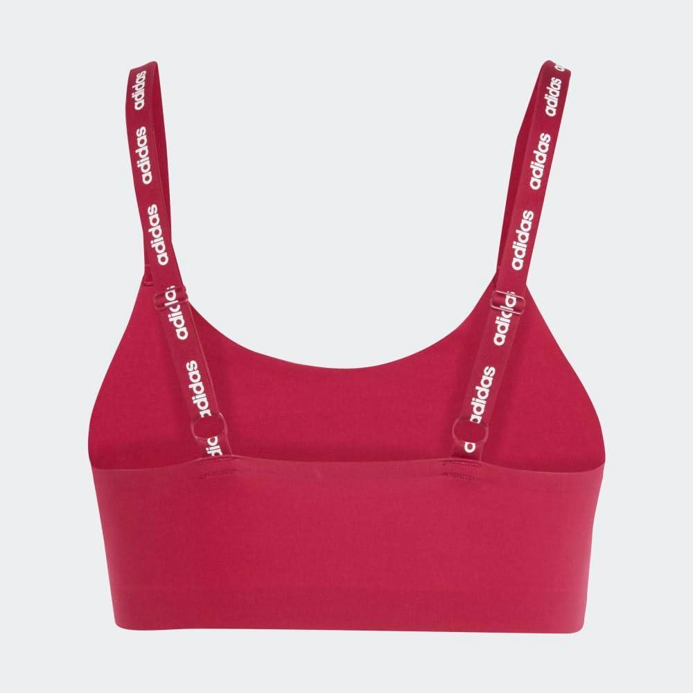 imageadidas Womens Micro Flex Wireless Seamless Lounge BraBurgundy