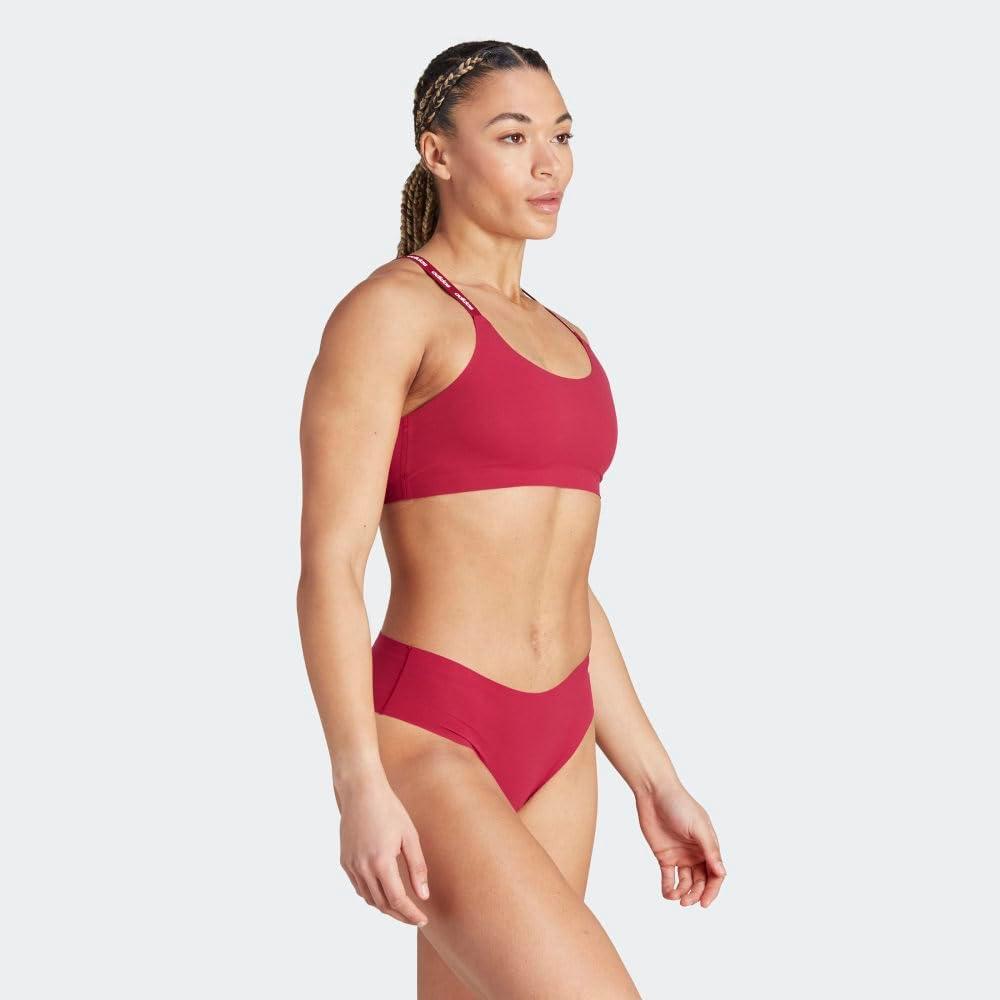 imageadidas Womens Micro Flex Wireless Seamless Lounge BraBurgundy