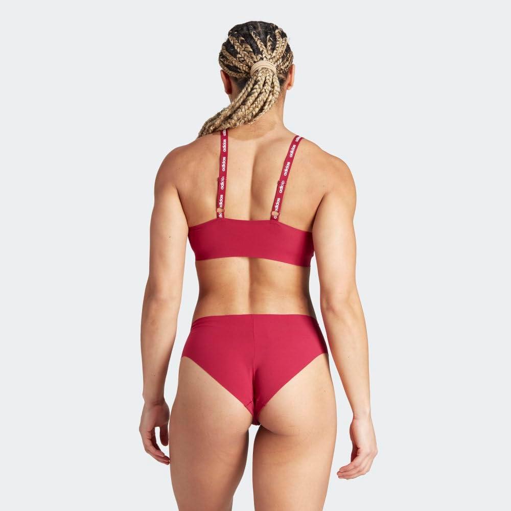imageadidas Womens Micro Flex Wireless Seamless Lounge BraBurgundy