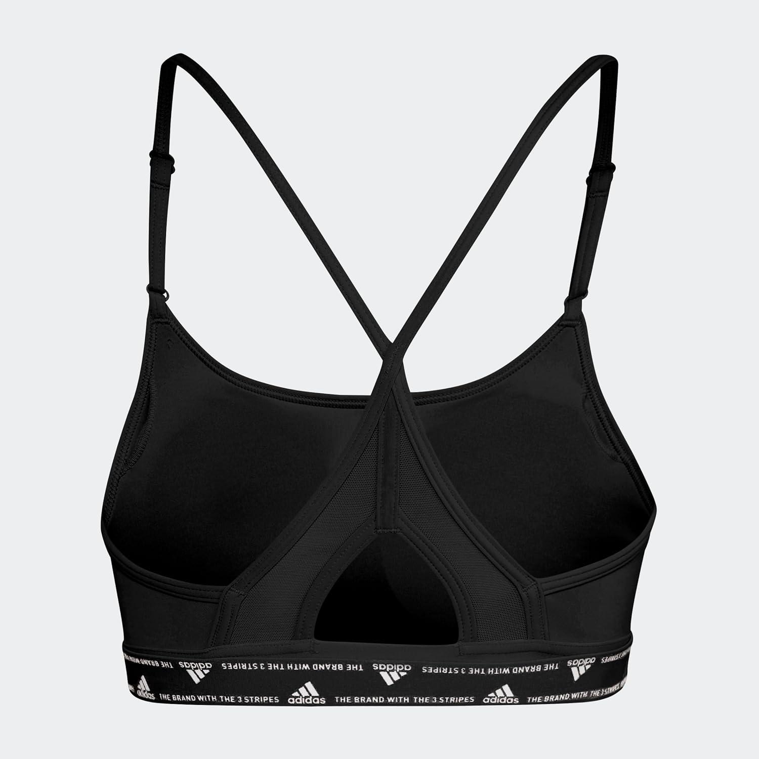 imageadidas Womens Training Light Support Good Level Bra PaddedBlack
