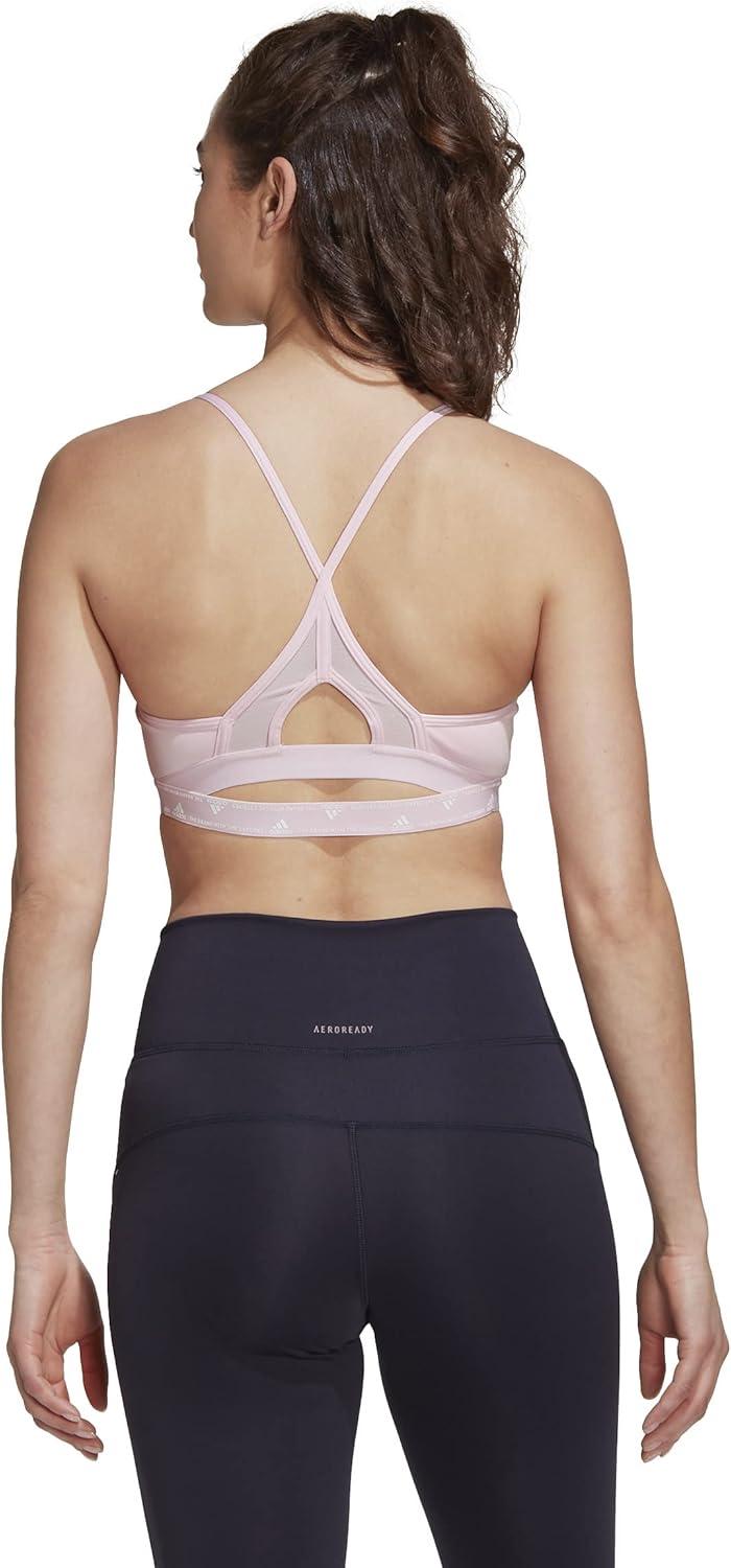 imageadidas Womens Training Light Support Good Level Bra PaddedClear Pink