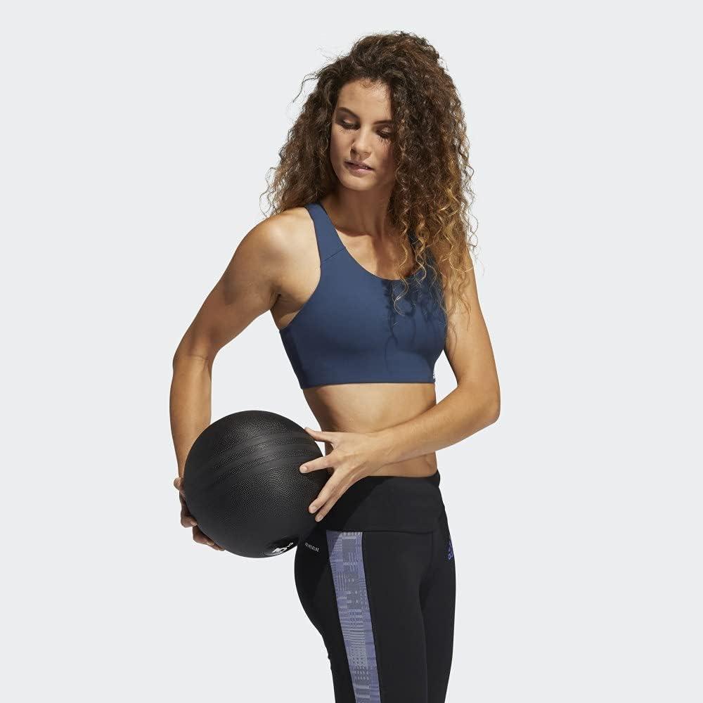 imageadidas Womens Ultimate AEROREADY Fitness Gym Training Pilates Yoga High Support Workout BraCrew Navy