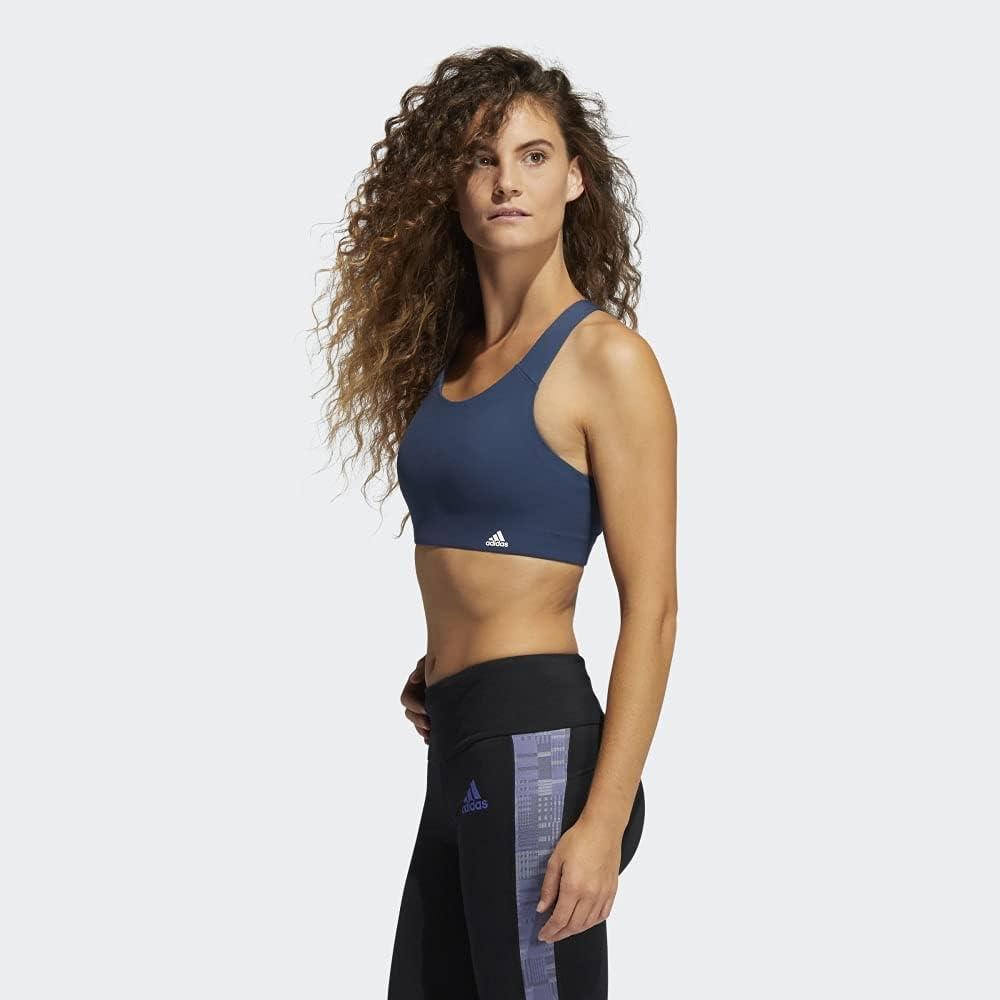 imageadidas Womens Ultimate AEROREADY Fitness Gym Training Pilates Yoga High Support Workout BraCrew Navy