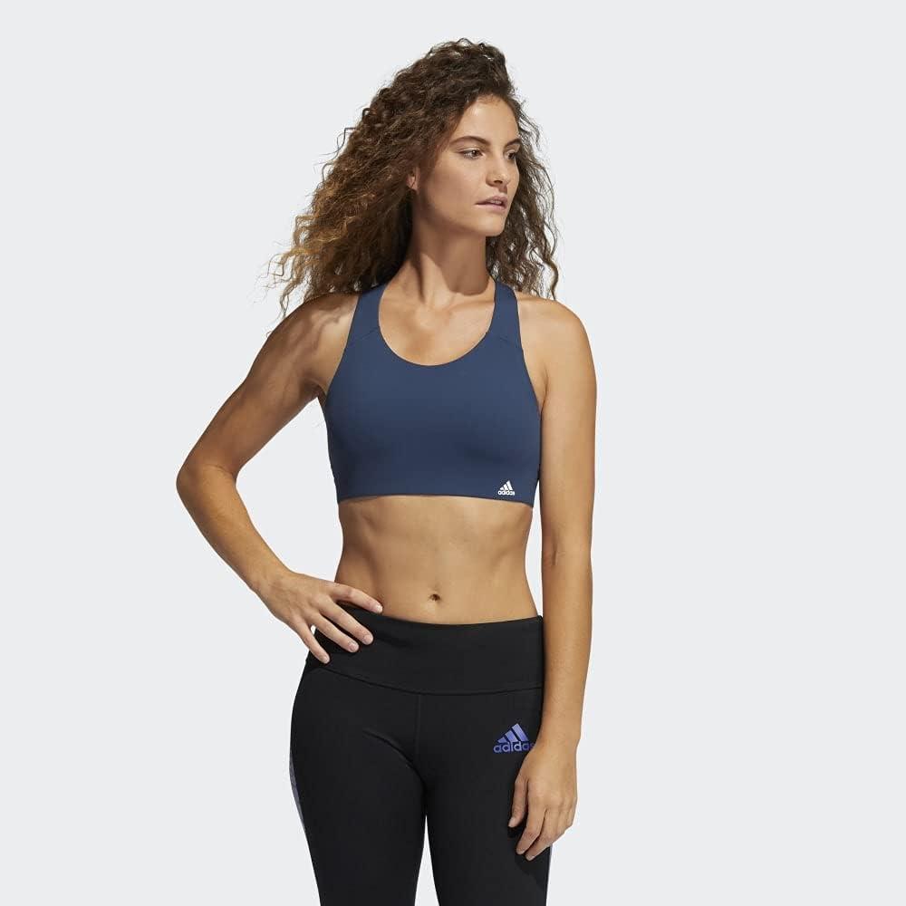 imageadidas Womens Ultimate AEROREADY Fitness Gym Training Pilates Yoga High Support Workout BraCrew Navy