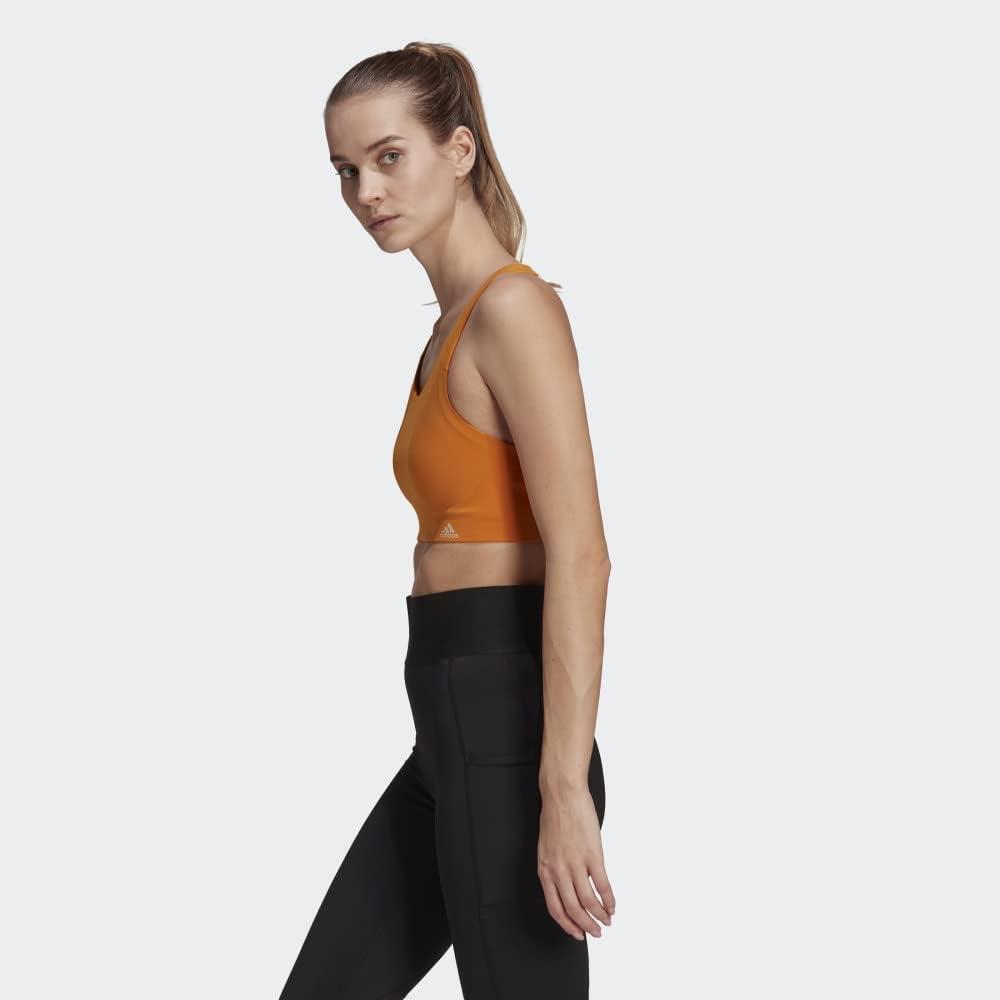 imageadidas Womens Ultimate AEROREADY Fitness Gym Training Pilates Yoga High Support Workout BraFocus OrangeHalo Blush