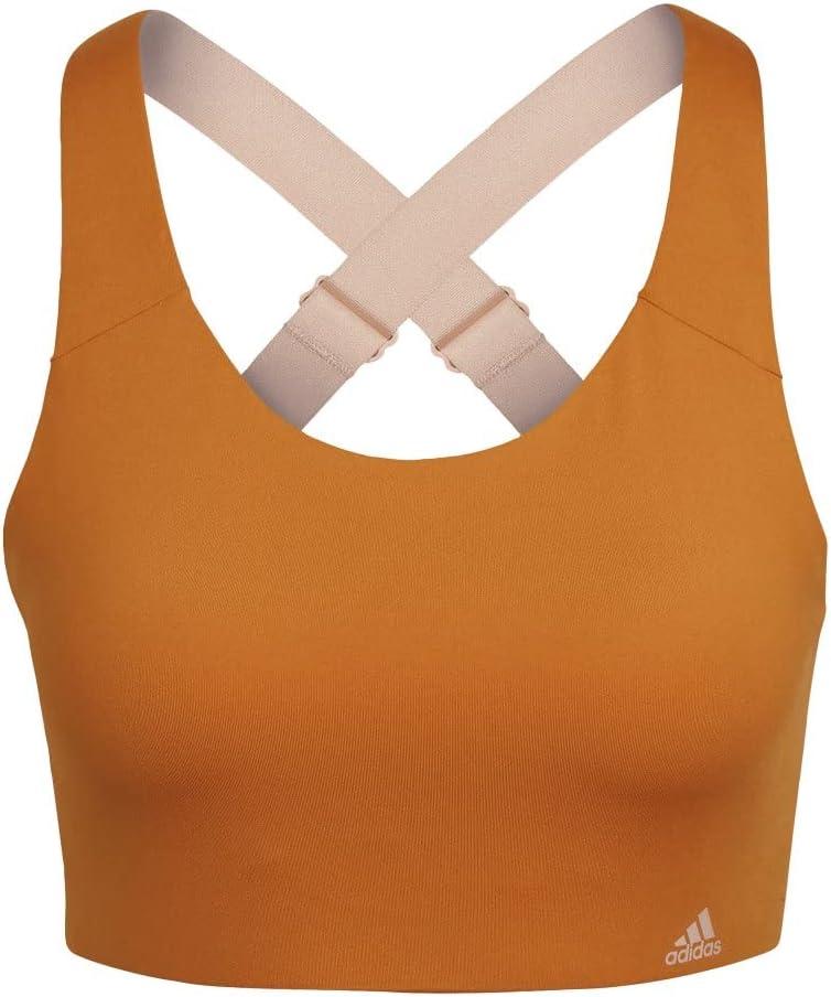 imageadidas Womens Ultimate AEROREADY Fitness Gym Training Pilates Yoga High Support Workout BraFocus OrangeHalo Blush