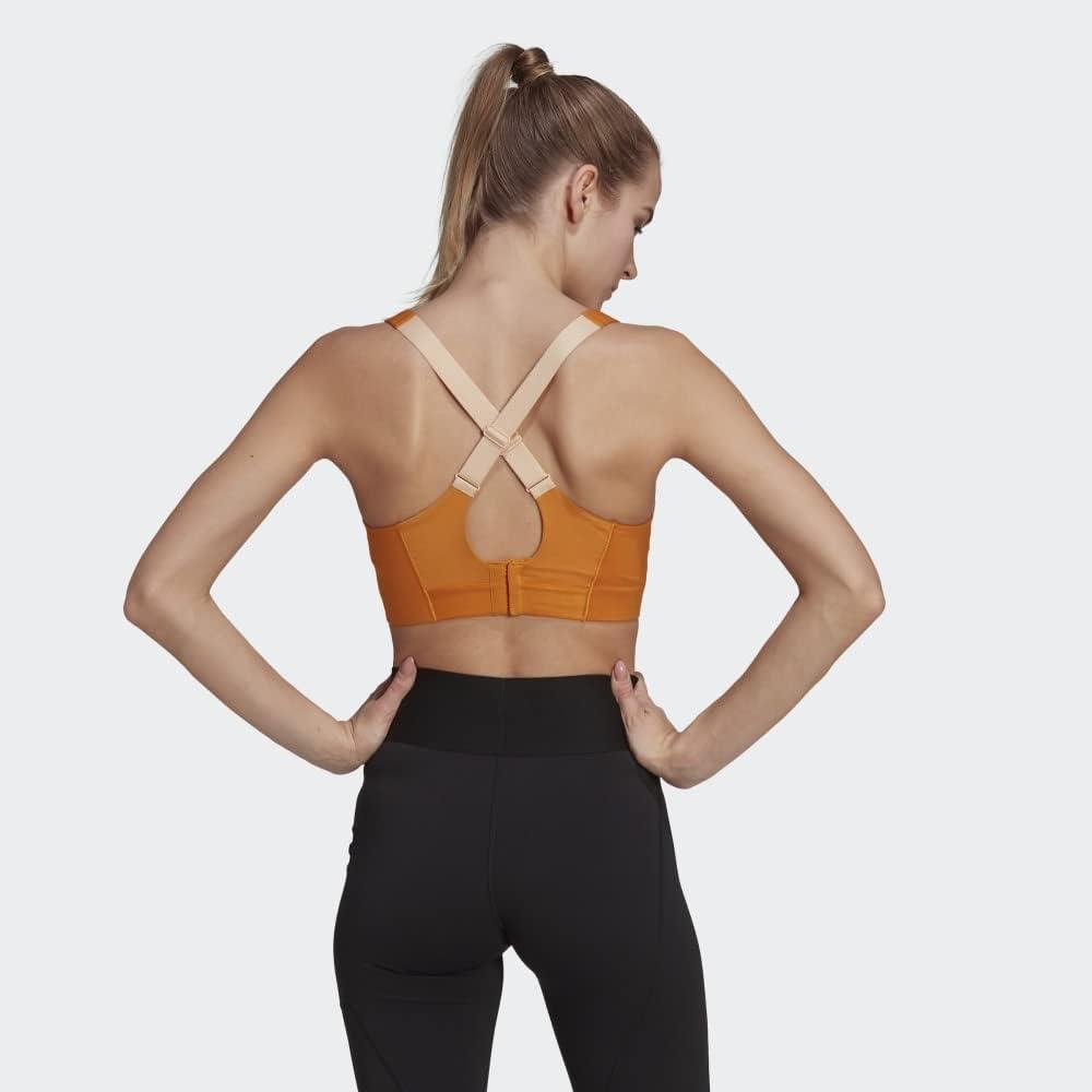 imageadidas Womens Ultimate AEROREADY Fitness Gym Training Pilates Yoga High Support Workout BraFocus OrangeHalo Blush