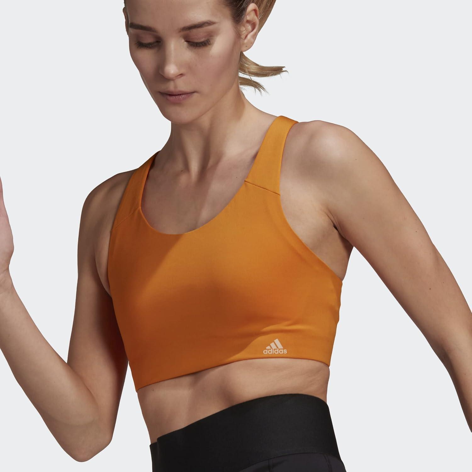 imageadidas Womens Ultimate AEROREADY Fitness Gym Training Pilates Yoga High Support Workout BraFocus OrangeHalo Blush