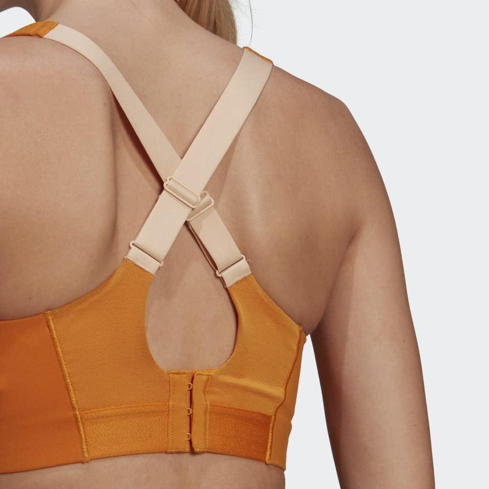 imageadidas Womens Ultimate AEROREADY Fitness Gym Training Pilates Yoga High Support Workout BraFocus OrangeHalo Blush