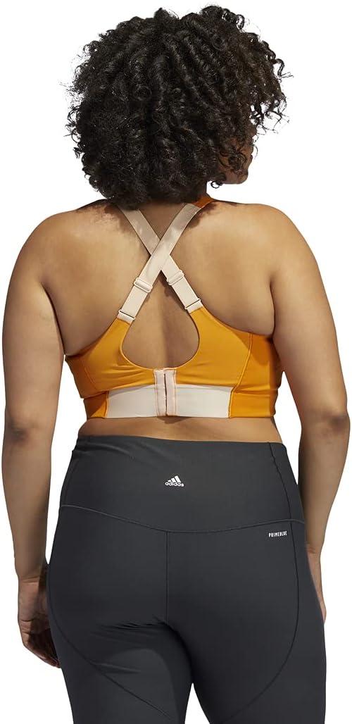 imageadidas Womens Ultimate AEROREADY Fitness Gym Training Pilates Yoga High Support Workout BraOrangeHalo Blush