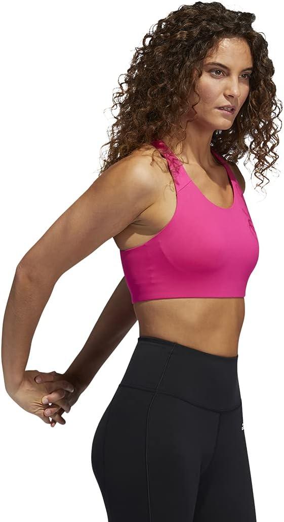 imageadidas Womens Ultimate AEROREADY Fitness Gym Training Pilates Yoga High Support Workout BraTeam Real MagentaVivid Red