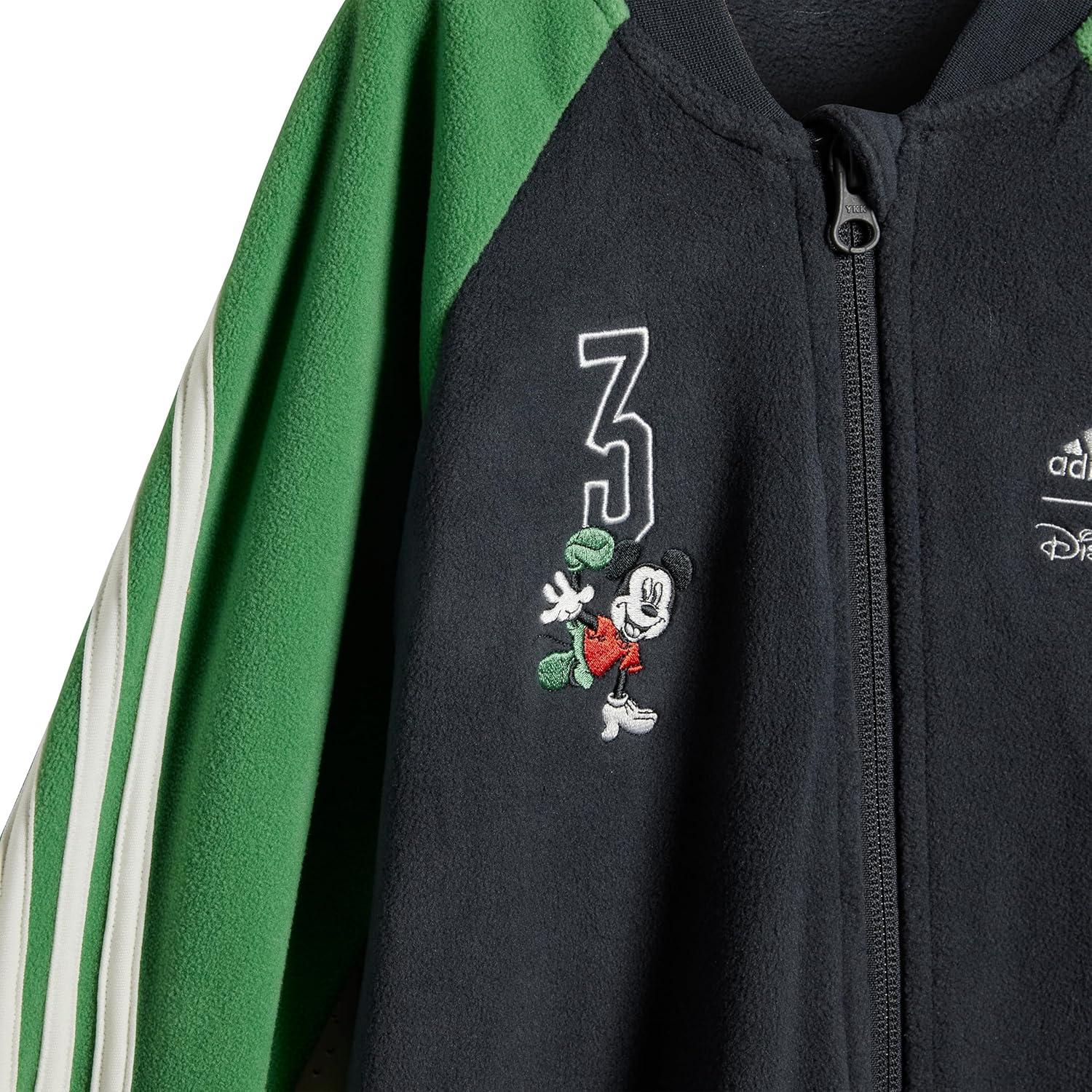 imageadidas babygirls Disney Mickey Mouse BodysuitCarbonPreloved GreenOff White