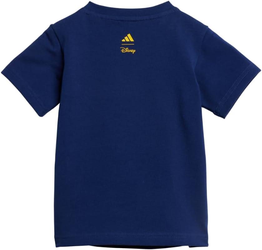 imageadidas babygirls Disney Mickey Mouse Tshirt SetDark BlueCrew Yellow