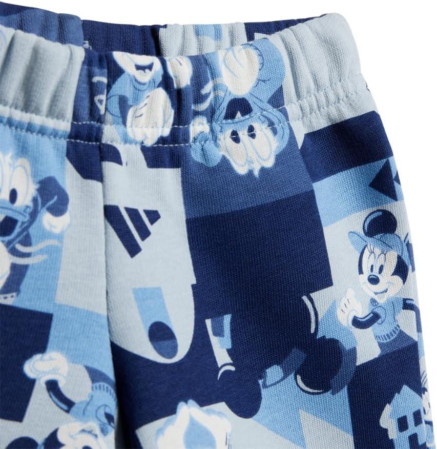 imageadidas babygirls Disney Mickey Mouse Tshirt SetDark BlueCrew Yellow