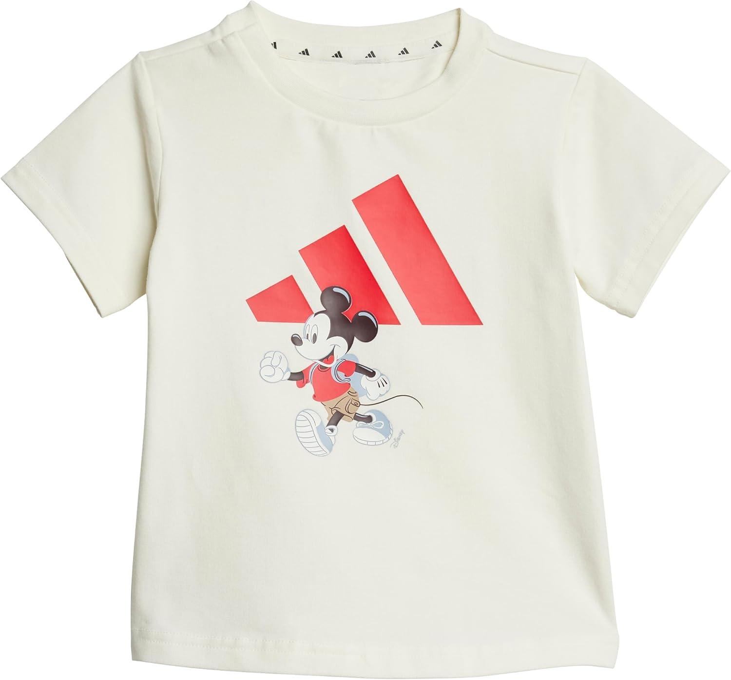 imageadidas babygirls Disney Mickey Mouse Tshirt SetOff WhitePure Ruby