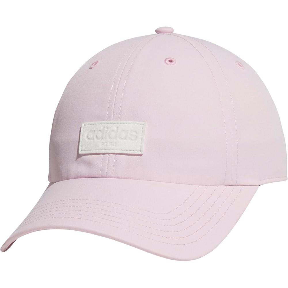 imageAdidas UnisexAdult Court Relaxed Fit Strapback HatClear PinkWhiteGrey One