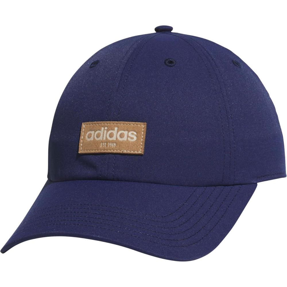imageAdidas UnisexAdult Court Relaxed Fit Strapback HatDark BlueClear Brown