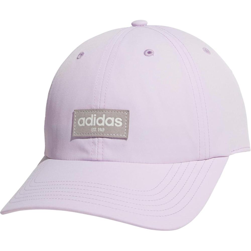 imageAdidas UnisexAdult Court Relaxed Fit Strapback HatIce LavenderClear Granite GreyOff White