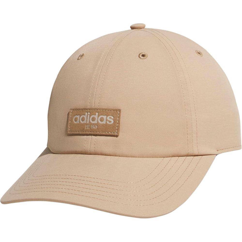imageAdidas UnisexAdult Court Relaxed Fit Strapback HatWarm Sandstone BeigeCardboard BrownClear Brown