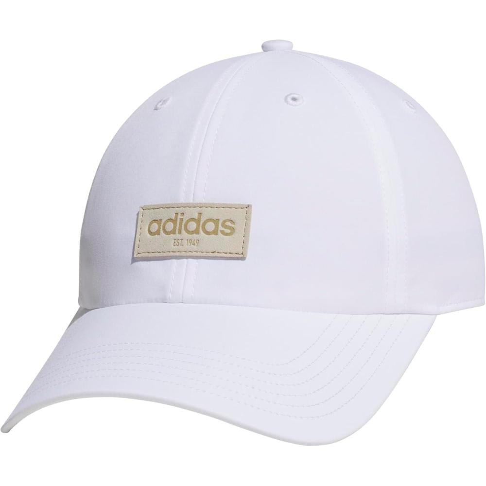 imageAdidas UnisexAdult Court Relaxed Fit Strapback HatWhiteHemp Beige