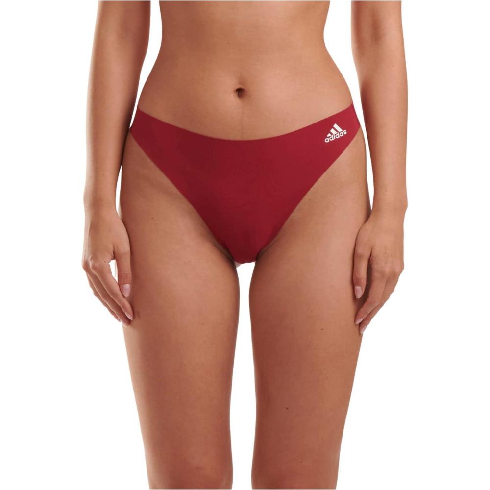 imageAdidas womens Micro Flex Thong Panty UnderwearBurgundy