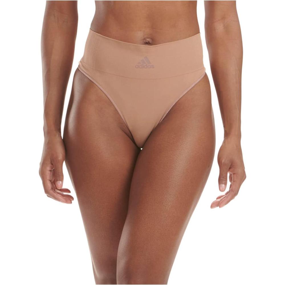 imageAdidas womens Micro Flex Thong Panty UnderwearToasted Almond