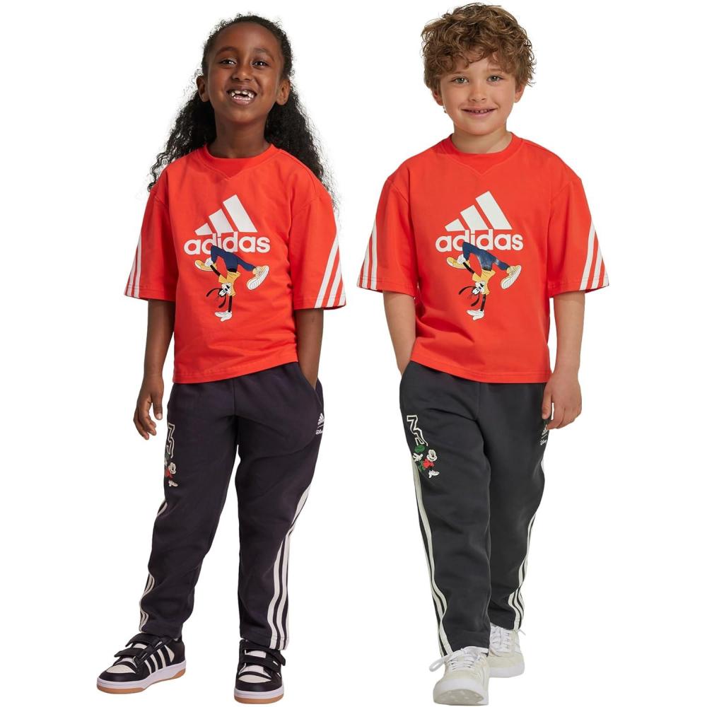 imageadidas Boys Disney Mickey Mouse PantsCarbonOff White