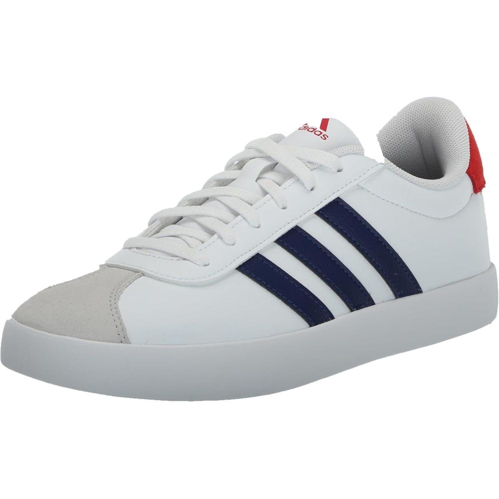 imageadidas Kids Vl Court 30 ShoesWhiteDark BlueBetter Scarlet