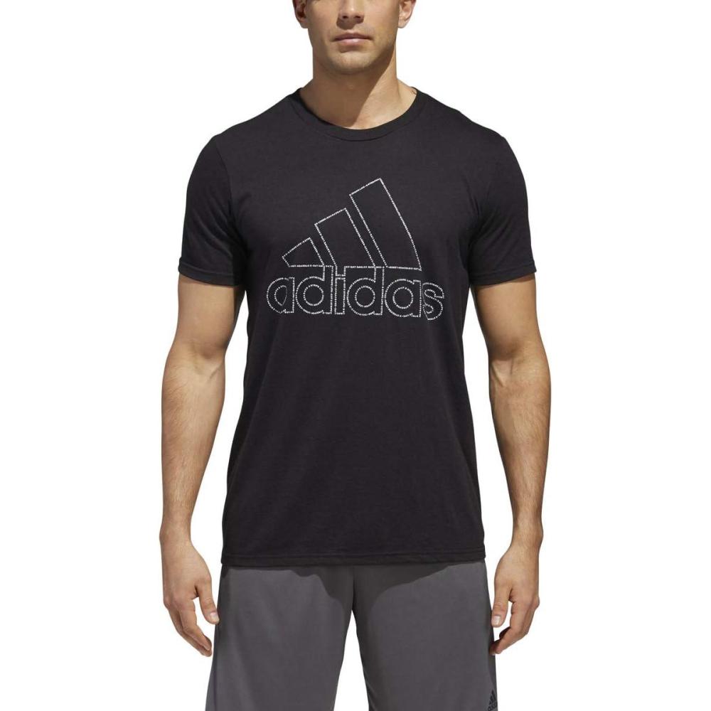 imageadidas Mens Basic Badge Of Sport TeeBlack Tiny Type Logo