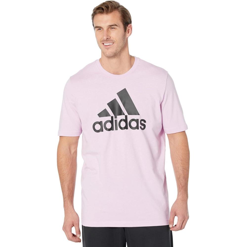 imageadidas Mens Basic Badge Of Sport TeeBliss LilacBlack