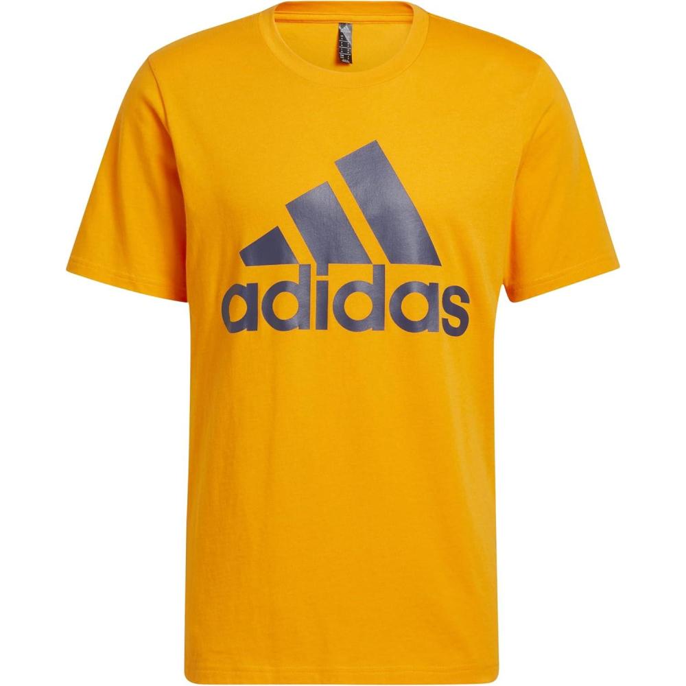 imageadidas Mens Basic Badge Of Sport TeeBright OrangeShadow Navy