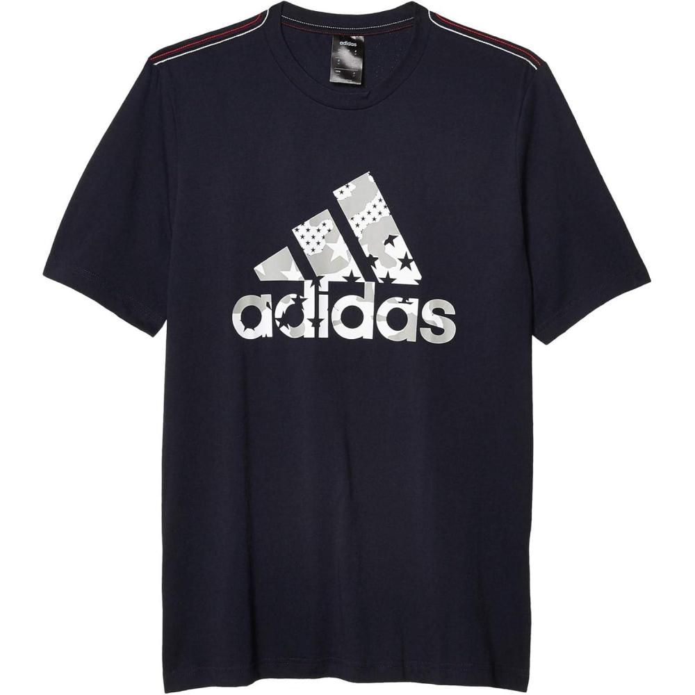 imageadidas Mens Basic Badge Of Sport TeeLegend InkMedium Grey HeatherSolid Grey