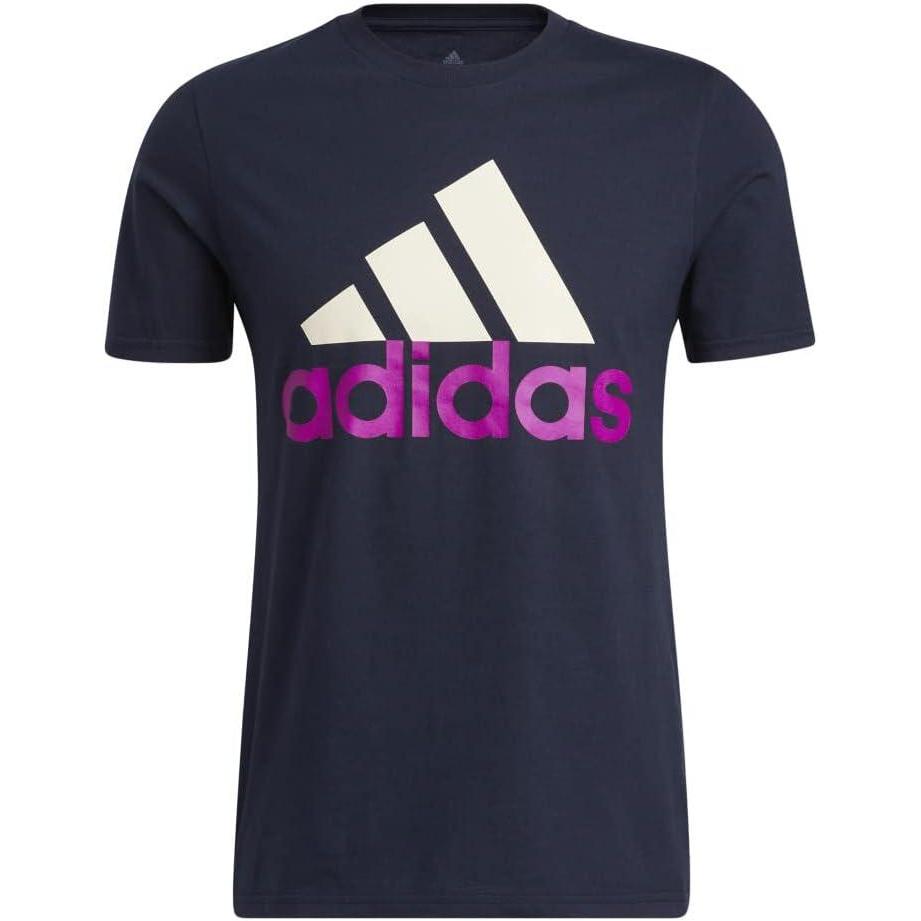 imageadidas Mens Basic Badge Of Sport TeeLegend LinkWonder WhiteSonic Fuchsia