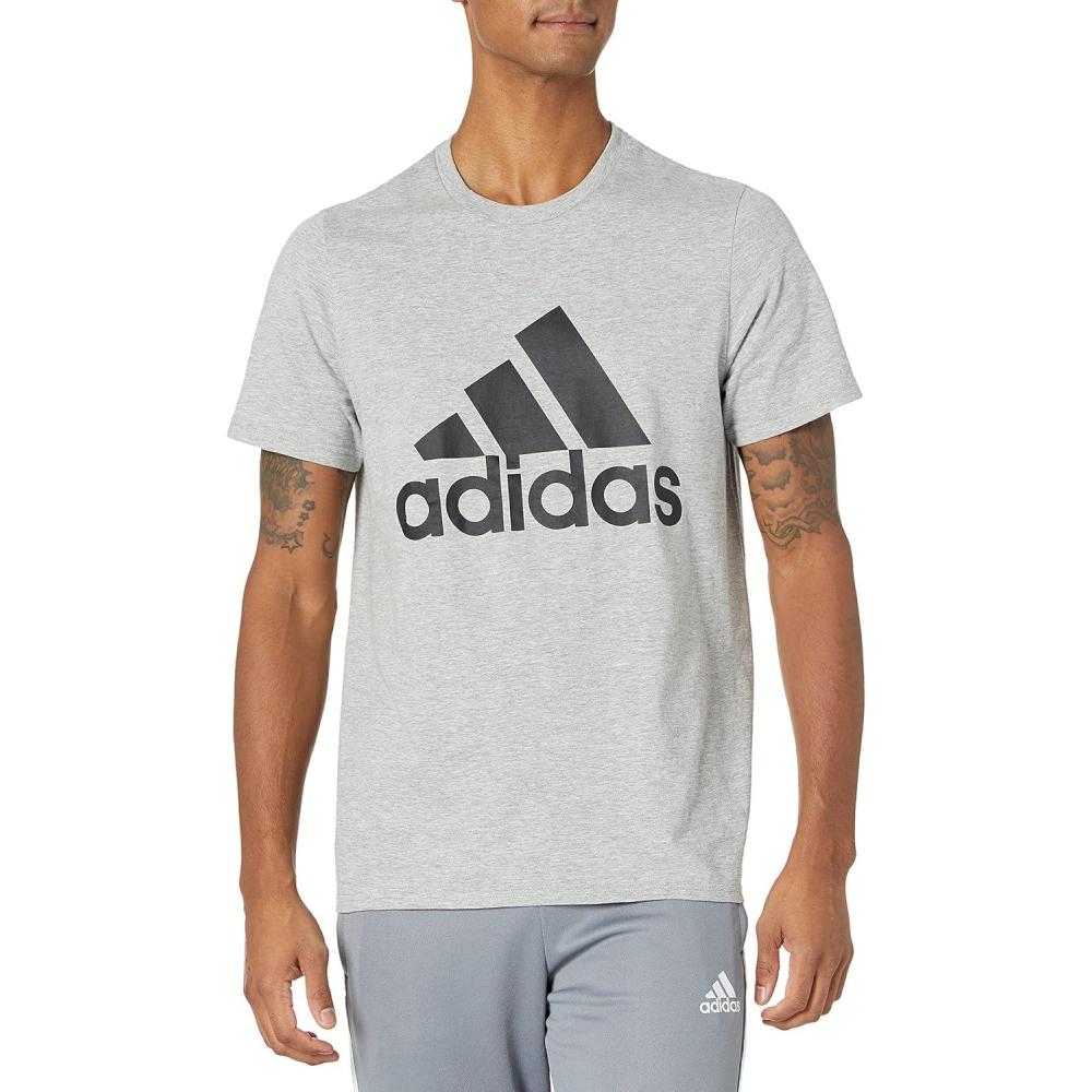 imageadidas Mens Basic Badge Of Sport TeeMedium Grey Heather
