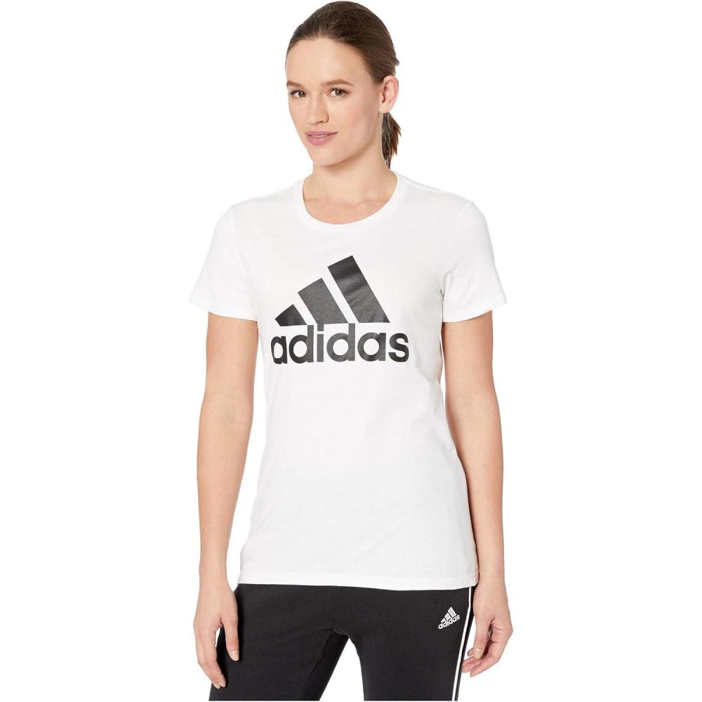 imageadidas Mens Basic Badge Of Sport TeeWhiteBlack