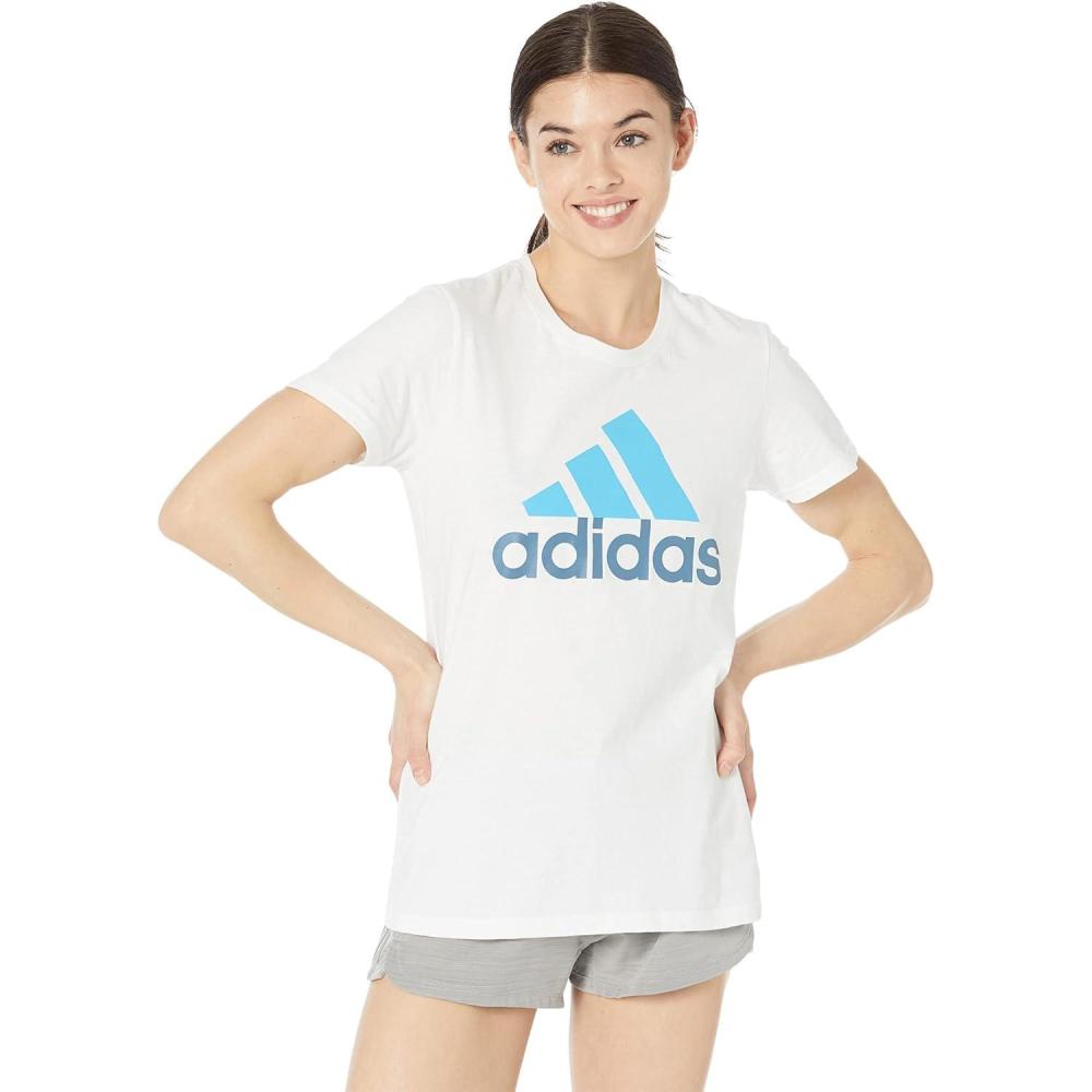 imageadidas Mens Basic Badge Of Sport TeeWhiteSky RushAltered Blue