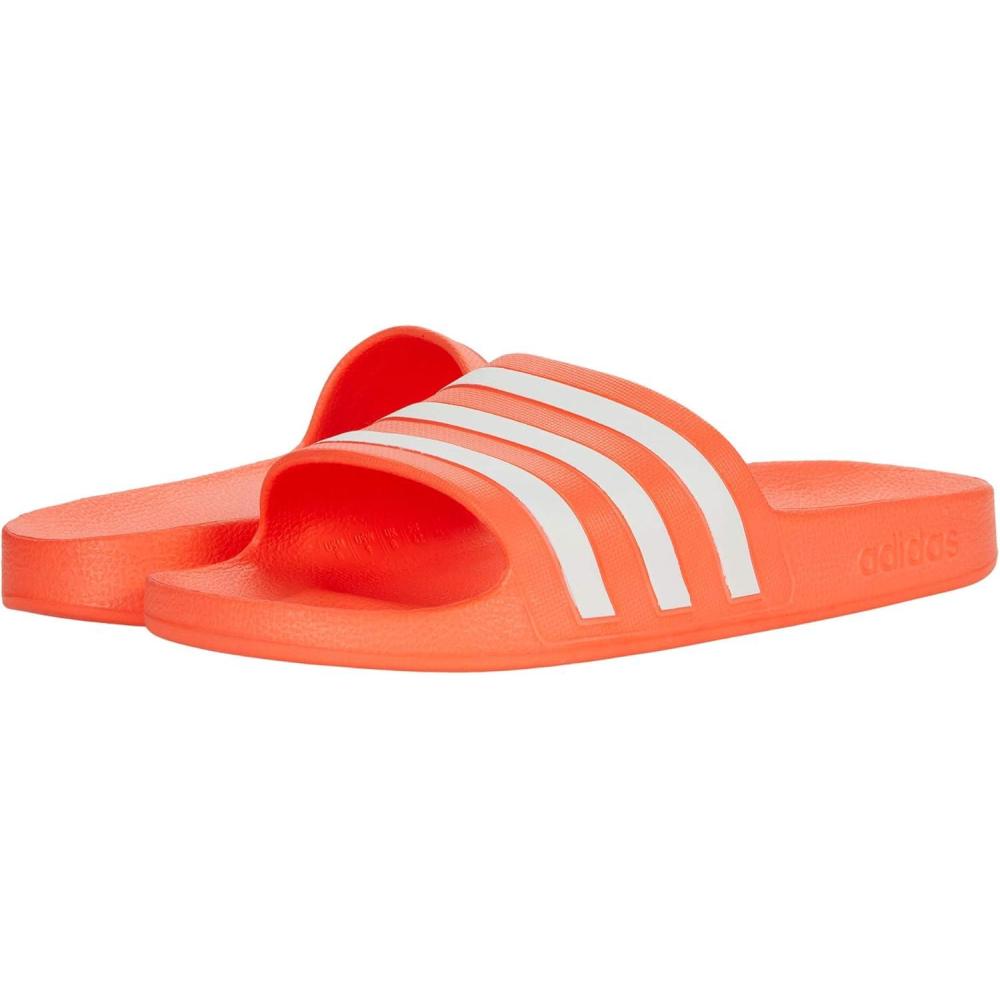 imageadidas Womens Adilette Aqua Slide SandalSolar RedWhiteSolar Red