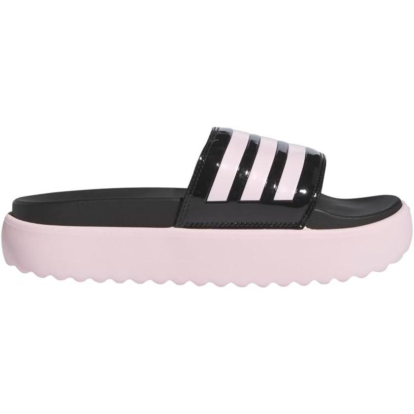 imageadidas Womens Adilette Platform SandalBlackClear PinkClear Pink