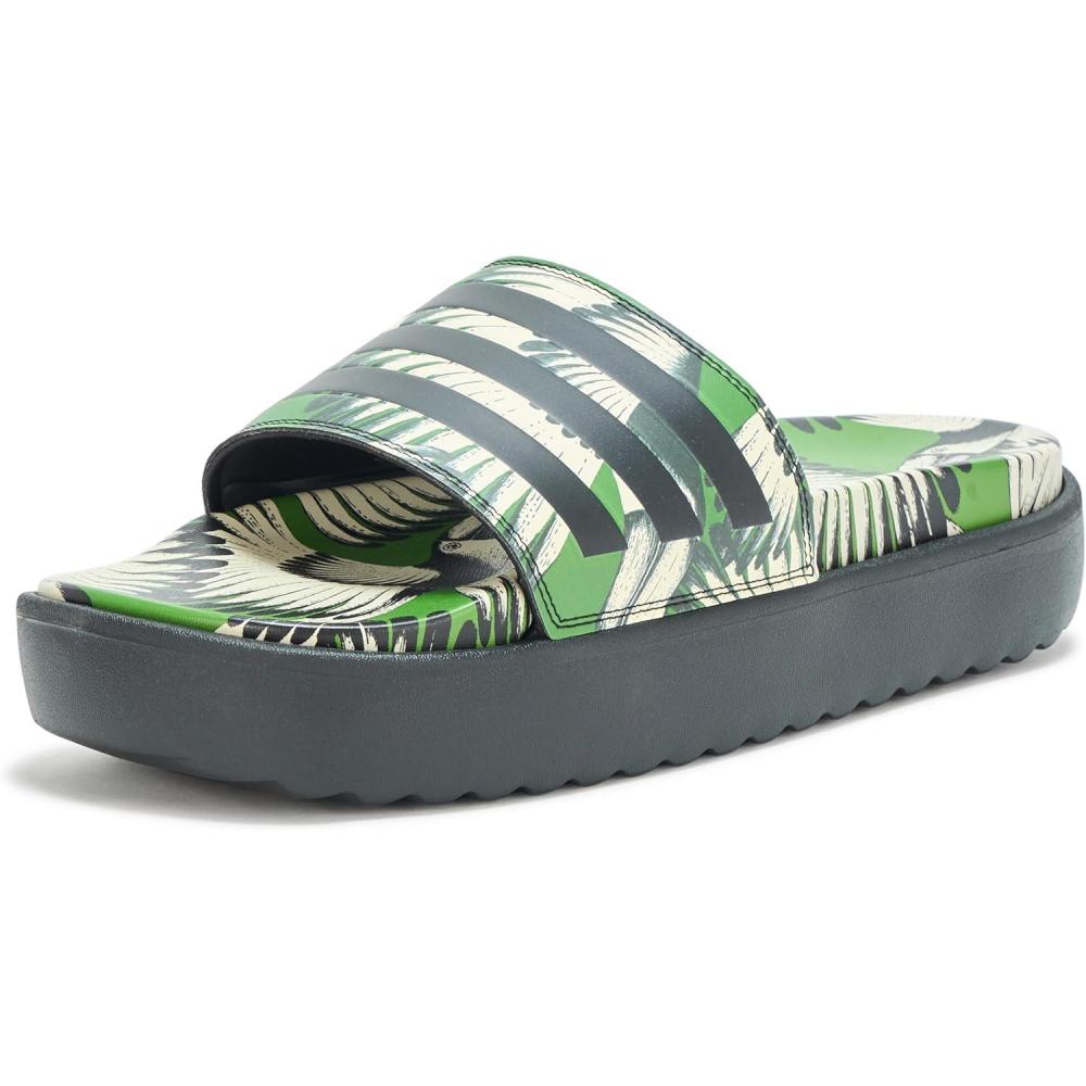 imageadidas Womens Adilette Platform SandalCrew GreenBlackBlack