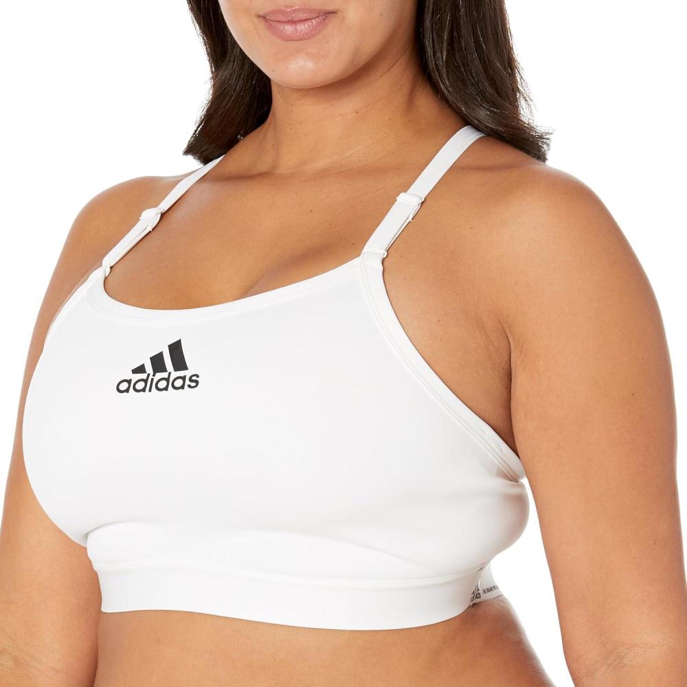 imageadidas Womens Aeroreact Training Light Support BraWhite