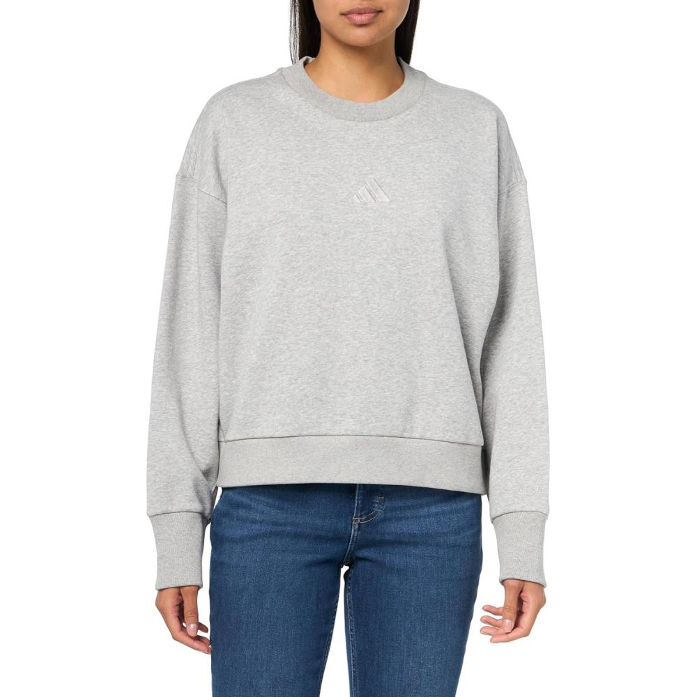 imageadidas Womens All Szn Fleece Loose SweatshirtMedium Grey Heather