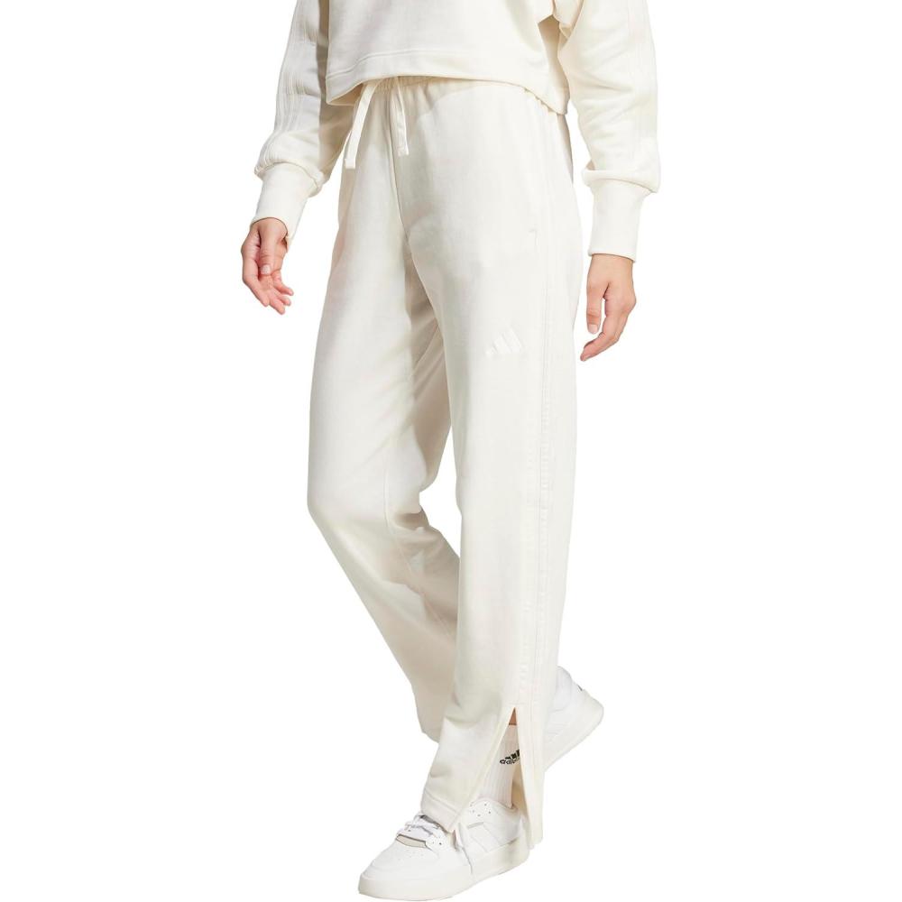 imageadidas Womens All Szn French Terry 3Stripes Straight Leg PantsOffwhite