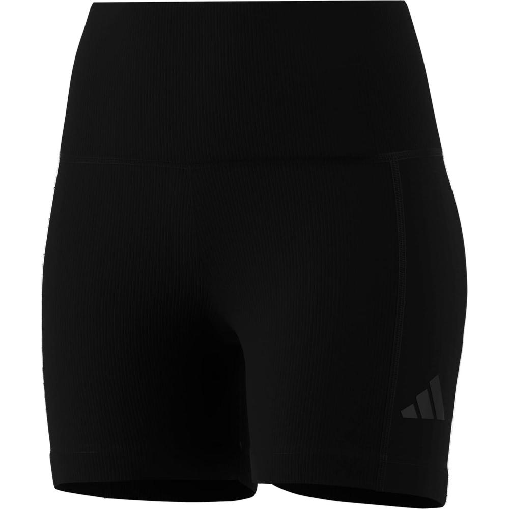 imageadidas Womens All Szn Ribbed HighWaisted Bike ShortsBlackBlack
