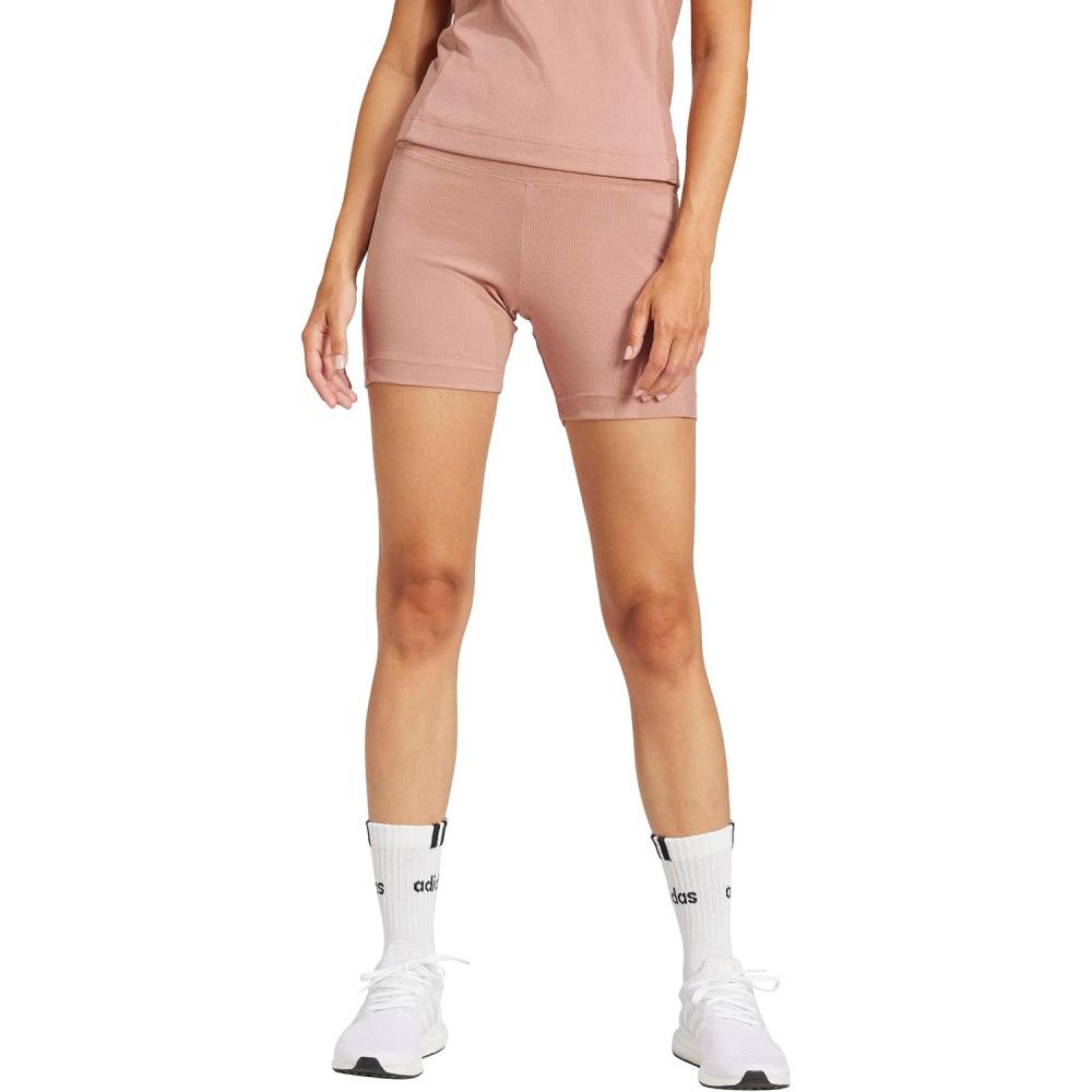imageadidas Womens All Szn Ribbed HighWaisted Bike ShortsWarm ClayWarm Clay
