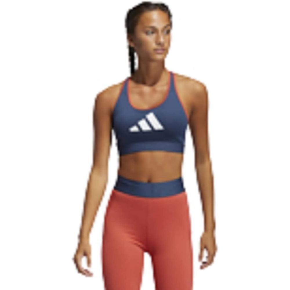 imageadidas Womens Dont Rest 3 Bar BraCrew NavyCrew RedWhite