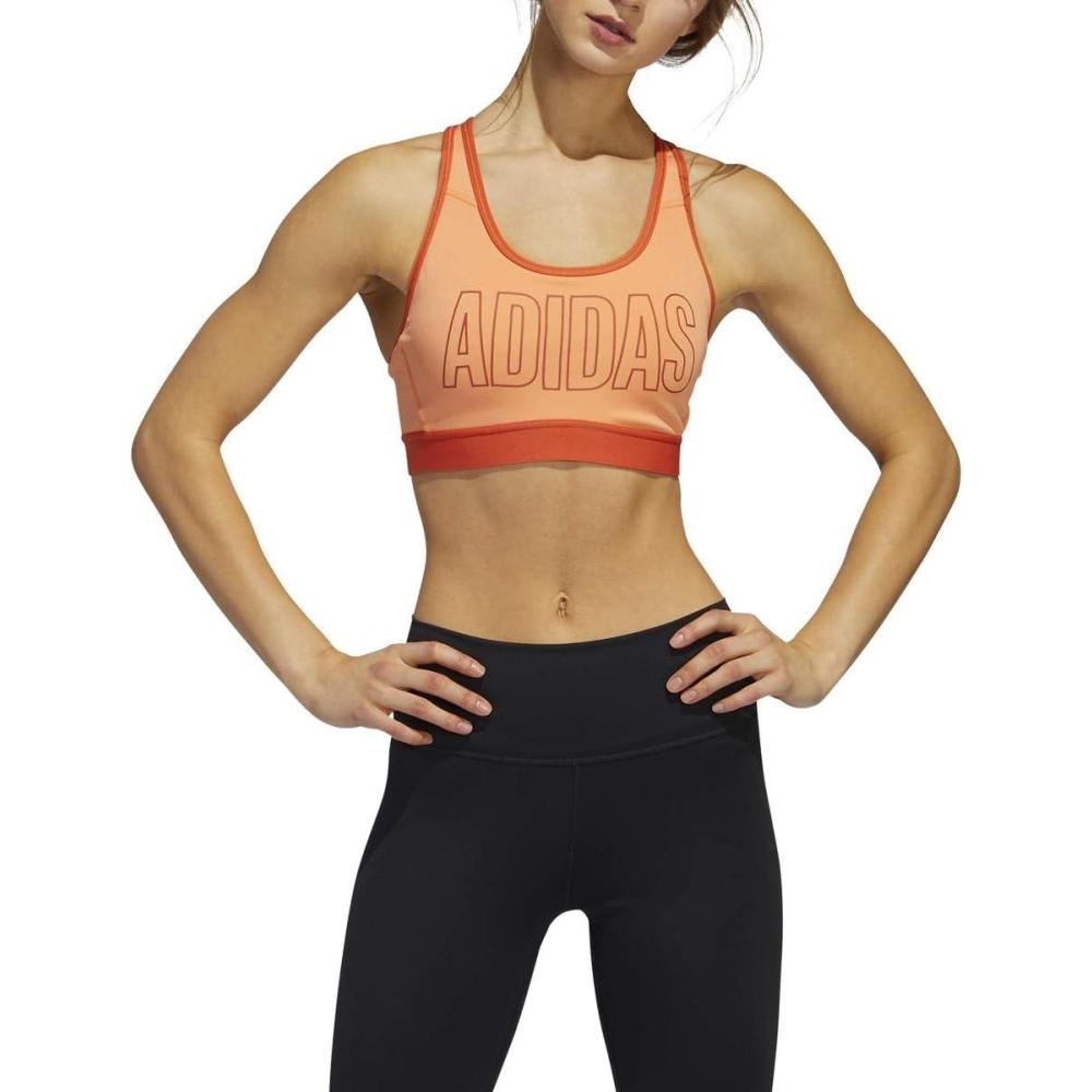 imageadidas Womens Dont Rest Alphaskin Sports BraAmber Tint