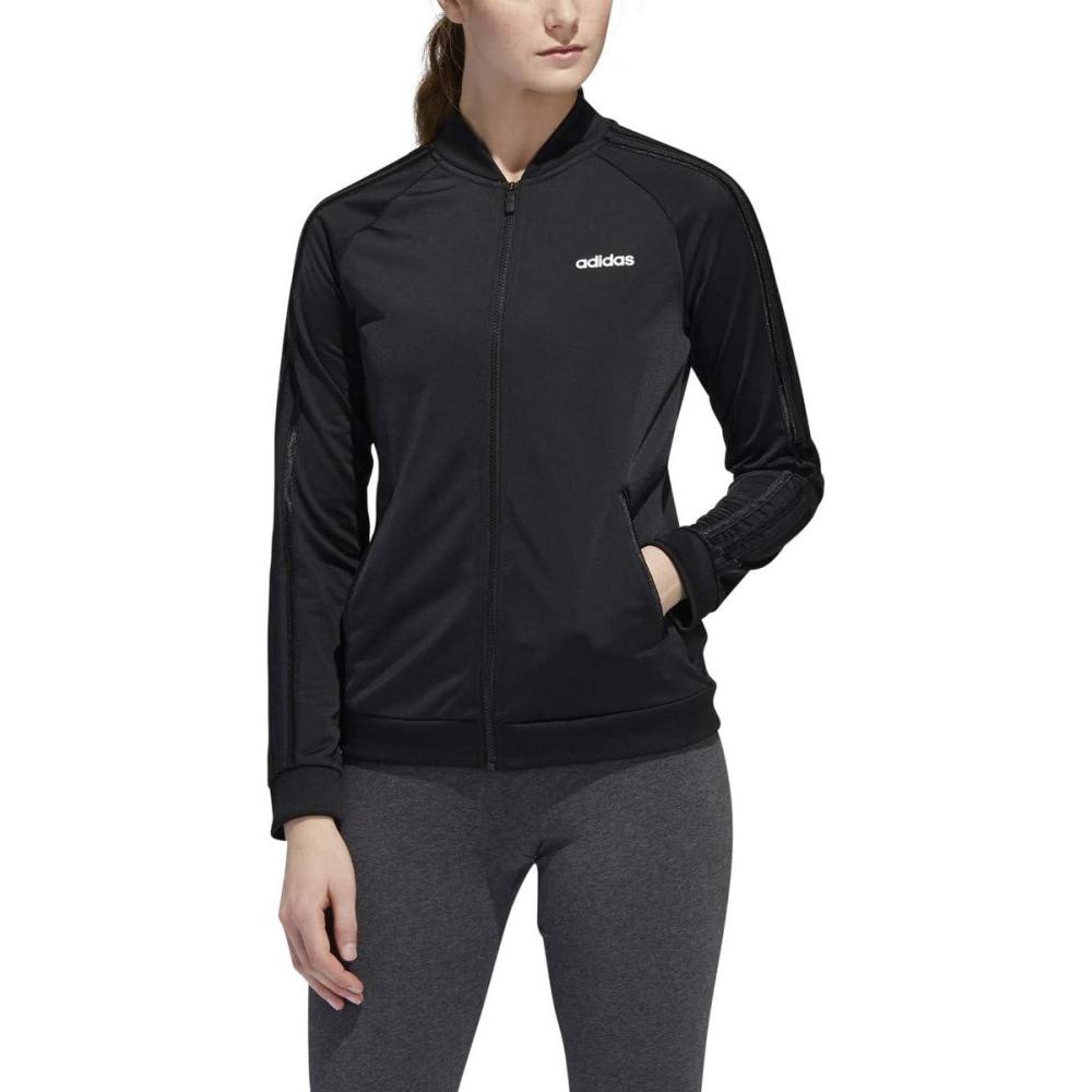 imageadidas Womens Essentials 3Stripe Track JacketBlack